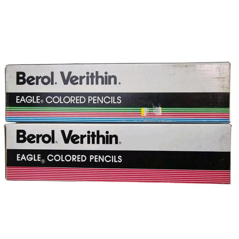 Berol Verithin Eagle Colored‎ Pencils  red  USA Vintage 2 Dozen